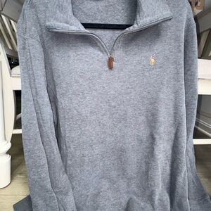 Polo by Ralph Lauren Men's Gray Half-Zip Sweater